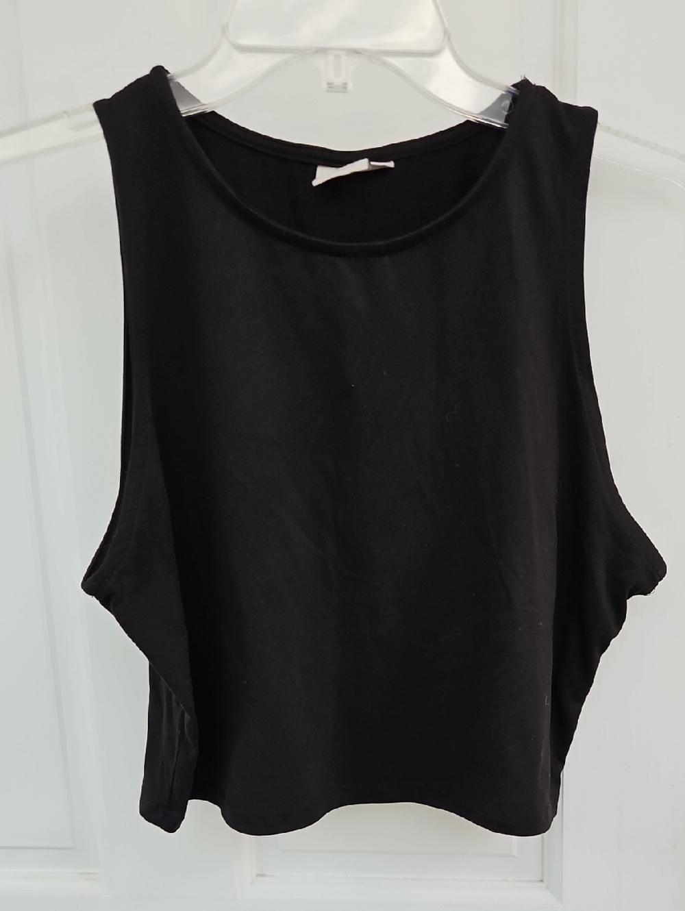 Live In The Moment Black Crop Top